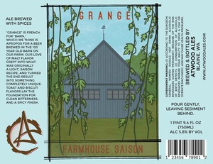 Grange Ale Brewed With Spices April 2016