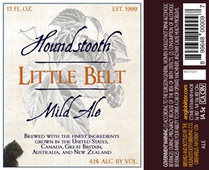 Houndstooth Little Belt Mild Ale April 2016