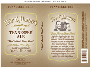 Hap & Harry's Tennessee Ale April 2016