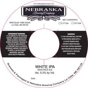 Nebraska Brewing Company White IPA April 2016