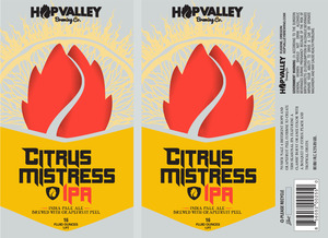 Hop Valley Brewing Co. Citrus Mistress IPA
