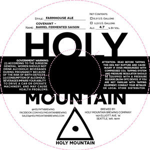 Holy Mountain Covenant April 2016