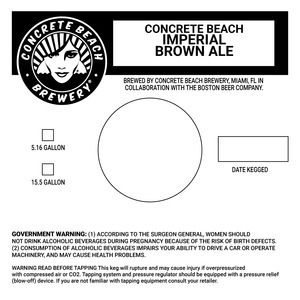 Concrete Beach Imperial Brown Ale April 2016