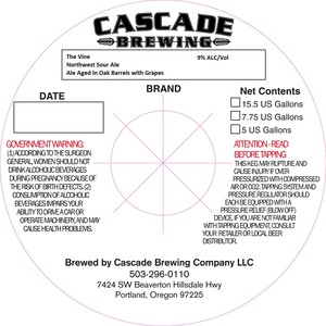Cascade Brewing The Vine April 2016