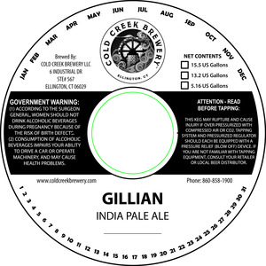 Cold Creek Brewery LLC Gillian April 2016