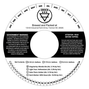 3rd Rock Brewing Company Singularity April 2016