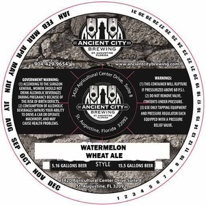 Ancient City Brewing Co. Watermelon Wheat Ale