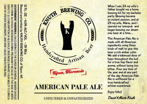 Knuth Brewing Company American Pale Ale April 2016