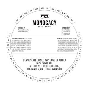 Monocacy Brewing Co Gose Of Althea Gose-style Ale