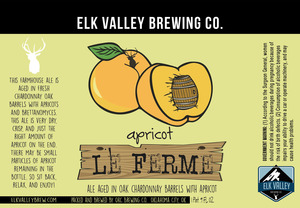 Elk Valley Brewing Co. Apricot Le Ferme May 2016