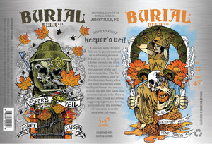 Burial Beer Co. Keeper's Veil Honey Saison Ale June 2016