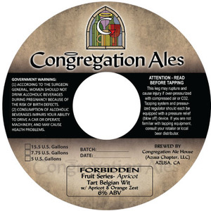 Congregation Ales Forbidden Fruit Series- Apricot May 2016