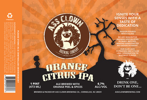 Ass Clown Brewing Company Orange Citrus IPA May 2016