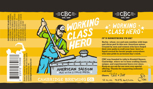 Cambridge Brewing Company Working Class Hero April 2016