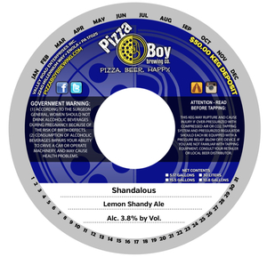 Pizza Boy Brewing Co. Shandalous May 2016