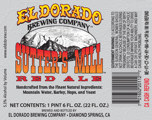 El Dorado Brewing Company Sutter's Mill