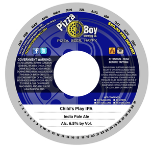 Pizza Boy Brewing Co. Child's Play IPA May 2016