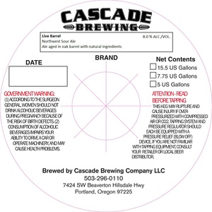 Cascade Brewing Live Barrel May 2016