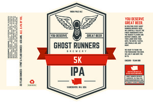 Ghost Runners Brewery 5k IPA May 2016