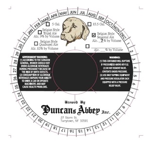 Duncan's Abbey Belgian Style Seasonal Ale May 2016