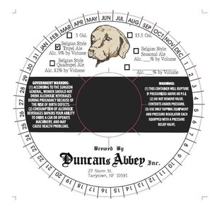 Duncan's Abbey Belgian Style Tripel Ale May 2016