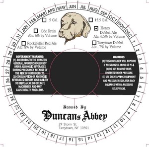 Duncan's Abbey Honey Dubbel Ale May 2016