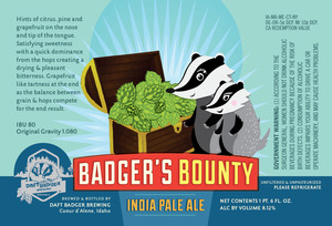 Daft Badger Brewing Badger's Bounty India Pale Ale