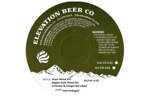 Elevation Beer Co Wave Wheel Wit