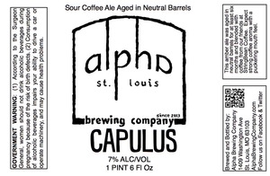 Alpha Brewing Company Capulus June 2016