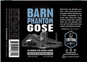 Triton Brewing Barn Phantom Gose June 2016