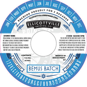 Ellicottville Brewing Company Bemus Batch Beer June 2016