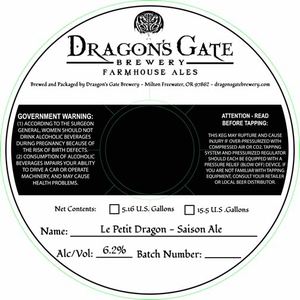 Dragons' Gate Brewery Le Petit Dragon - Saison Ale