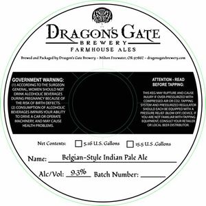 Dragons' Gate Brewery Belgian-style Indian Pale Ale