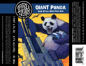 Three Heads Brewing Giant Panda Dub Style India Pale Ale June 2016