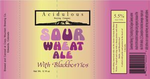 Acidulous Sour Wheat Ale With Blackberries June 2016