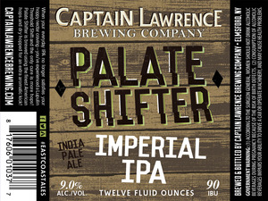 Captain Lawrence Brewing Palate Shifter Imperial IPA