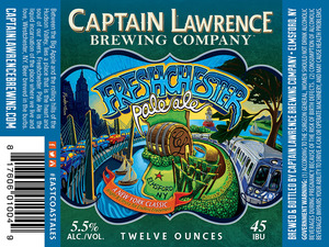 Captain Lawrence Brewing Freshchester Pale Ale July 2016
