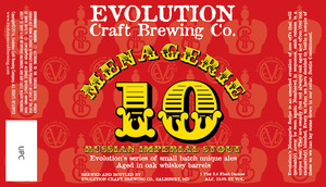 Evolution Craft Brewing Company Menagerie 10 Russian Imperial Stout July 2016