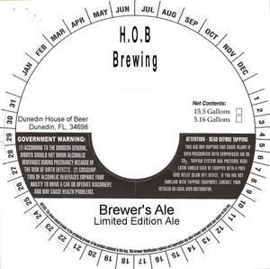 Hob Brewing Brewer's Ale July 2016