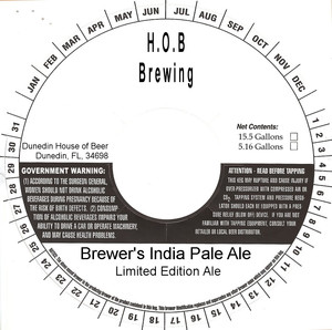 Hob Brewing Brewer's IPA July 2016