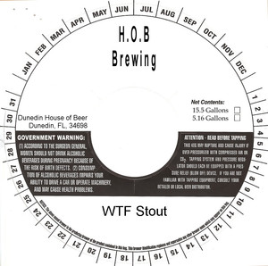 Hob Brewing Wtf Stout July 2016