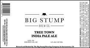Big Stump Brewing Company Tree Town India Pale Ale July 2016
