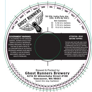 Ghost Runners Brewery 5k IPA July 2016