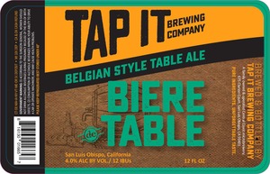Tap It Brewing Co Biere De Table July 2016