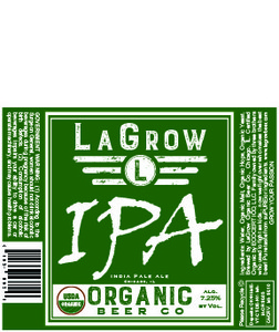Lagrow Organic Beer Co. IPA (india Pale Ale)