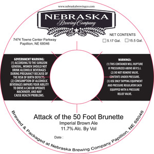 Nebraska Brewing Company Attack Of The 50 Foot Brunette July 2016