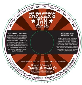 Tractor Brewing Company Farmer's Tan Red Ale July 2016