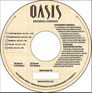 Oasis Capstone Esb Ale July 2016