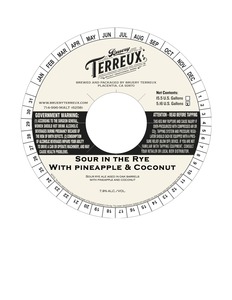 Bruery Terreux Sour In The Rye With Pineapple & Coconut July 2016