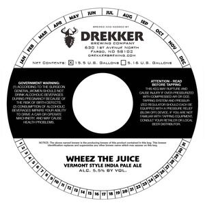 Drekker Brewing Company Wheez The Juice July 2016